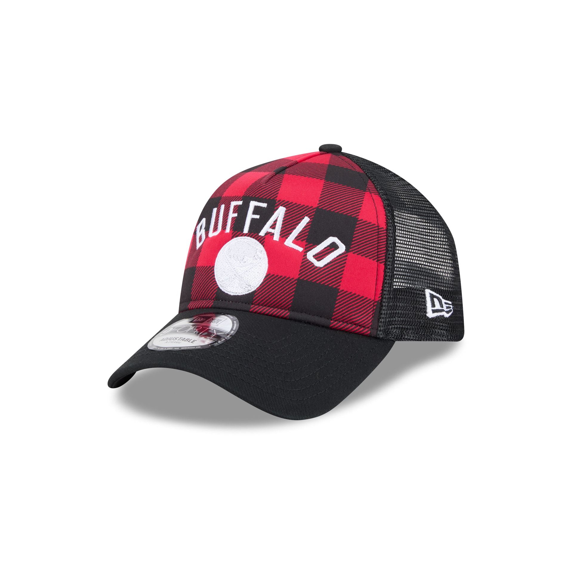 Buffalo Sabres Evergreen Check 9FORTY A-Frame Trucker Hat