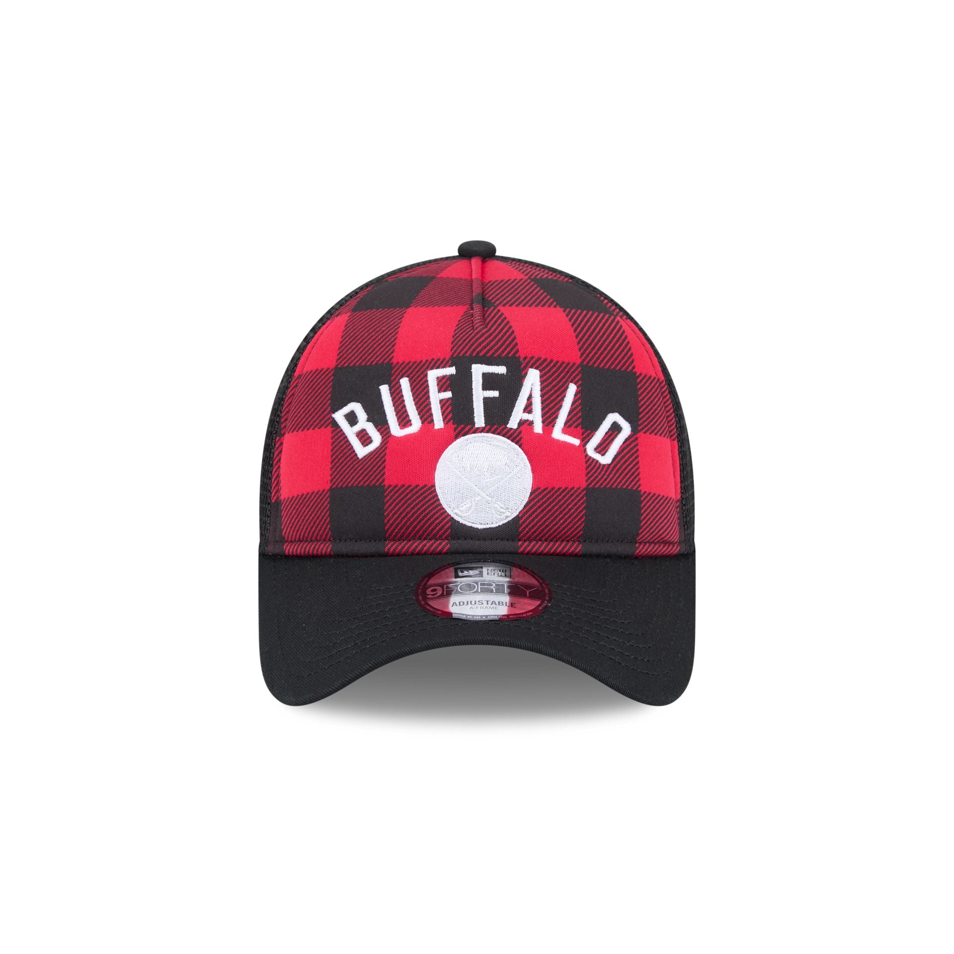 Buffalo Sabres Evergreen Check 9FORTY A-Frame Trucker Hat
