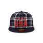 Team USA Navy Plaid 59FIFTY Fitted Hat