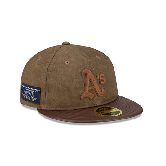 Athletics Utility Linen Retro Crown 59FIFTY Fitted Hat - New Era Cap