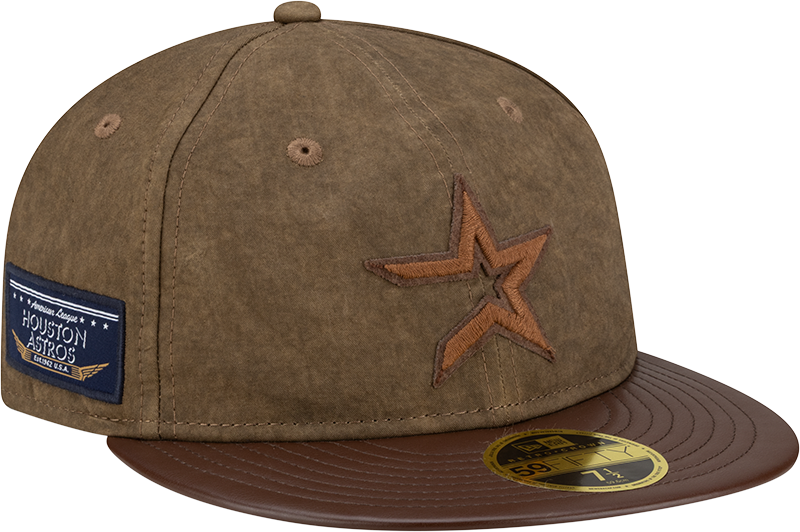 Houston Astros Utility Linen Retro Crown 59FIFTY Fitted Hat
