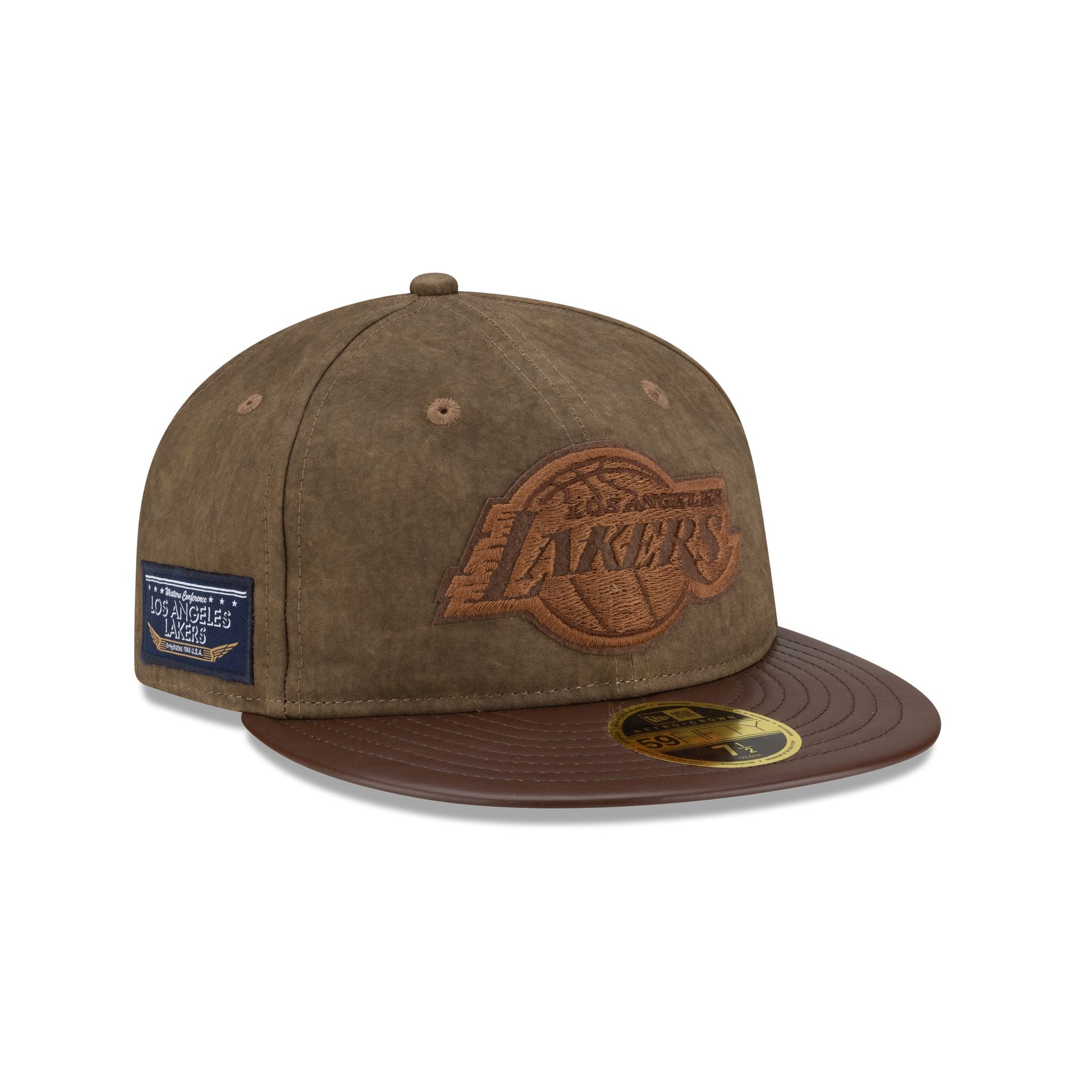 Los Angeles Lakers Utility Linen Retro Crown 59FIFTY Fitted Hat – New ...