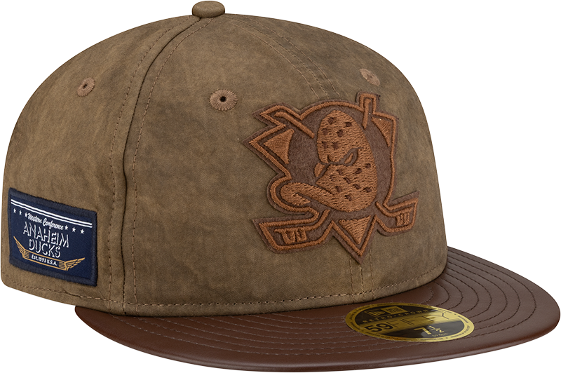 Anaheim Ducks Utility Linen Retro Crown 59FIFTY Fitted Hat
