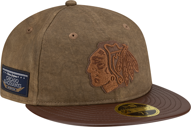 Chicago Blackhawks Utility Linen Retro Crown 59FIFTY Fitted Hat