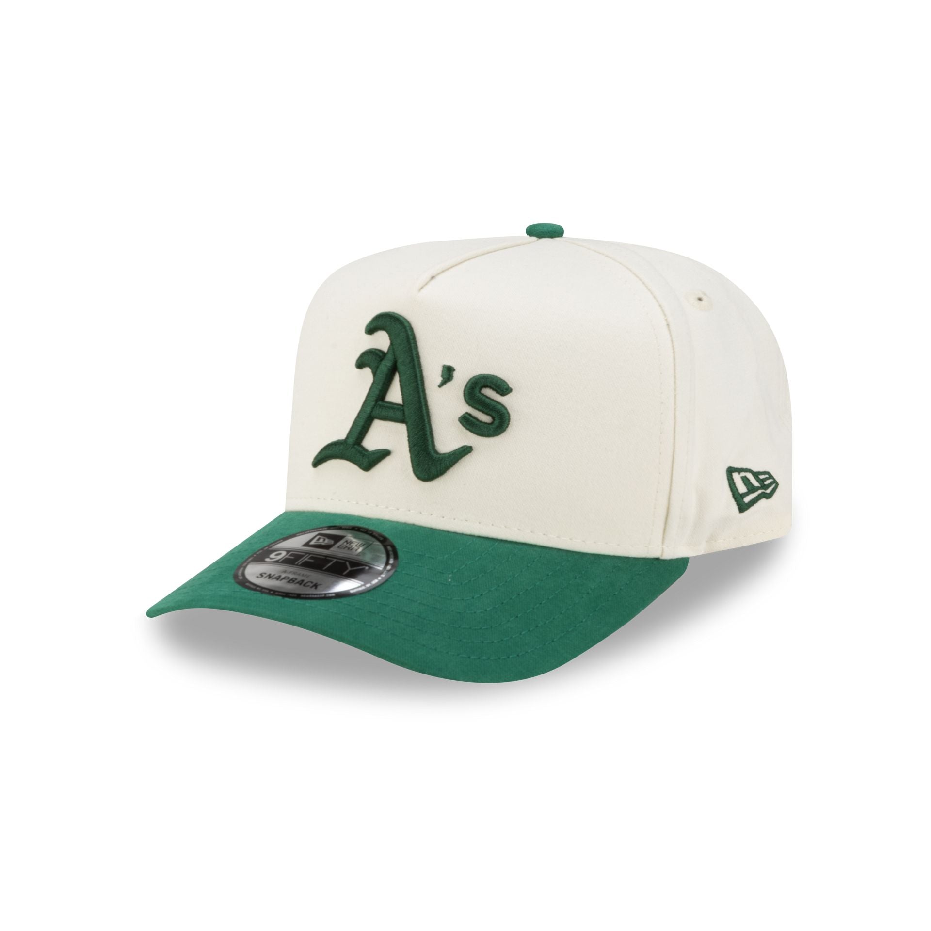 Athletics Cotton Brush Chrome Pre-Curve 9FIFTY A-Frame Snapback Hat