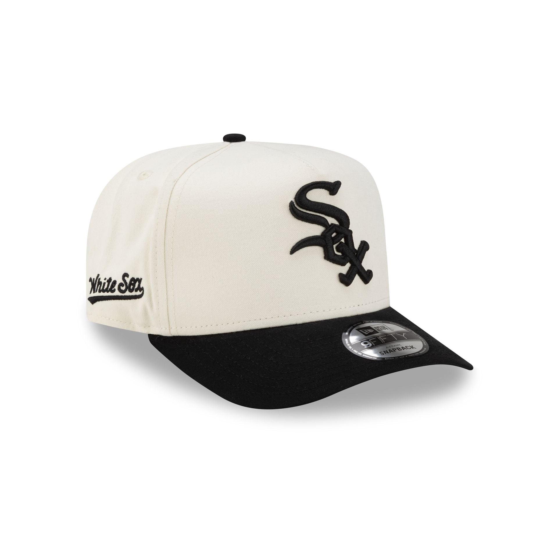 Chicago White Sox Cotton Brush Chrome Pre-Curve 9FIFTY A-Frame