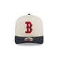 Boston Red Sox Cotton Brush Chrome Pre-Curve 9FIFTY A-Frame Snapback Hat