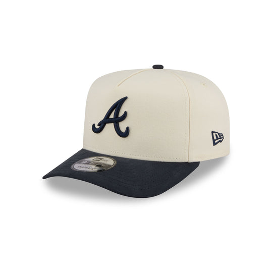 Atlanta Braves Cotton Brush Chrome Pre-Curve 9FIFTY A-Frame Snapback Hat - New Era Cap