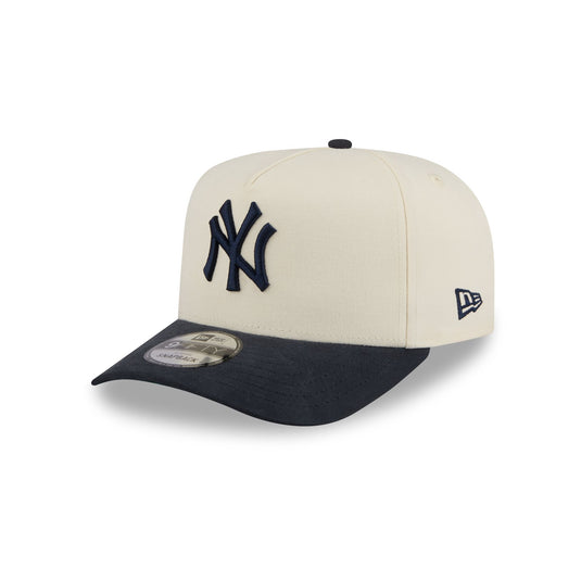 New York Yankees Cotton Brush Chrome Pre-Curve 9FIFTY A-Frame Snapback Hat - New Era Cap