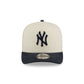 New York Yankees Cotton Brush Chrome Pre-Curve 9FIFTY A-Frame Snapback Hat