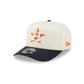 Houston Astros Cotton Brush Chrome Pre-Curve 9FIFTY A-Frame Snapback Hat