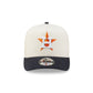 Houston Astros Cotton Brush Chrome Pre-Curve 9FIFTY A-Frame Snapback Hat