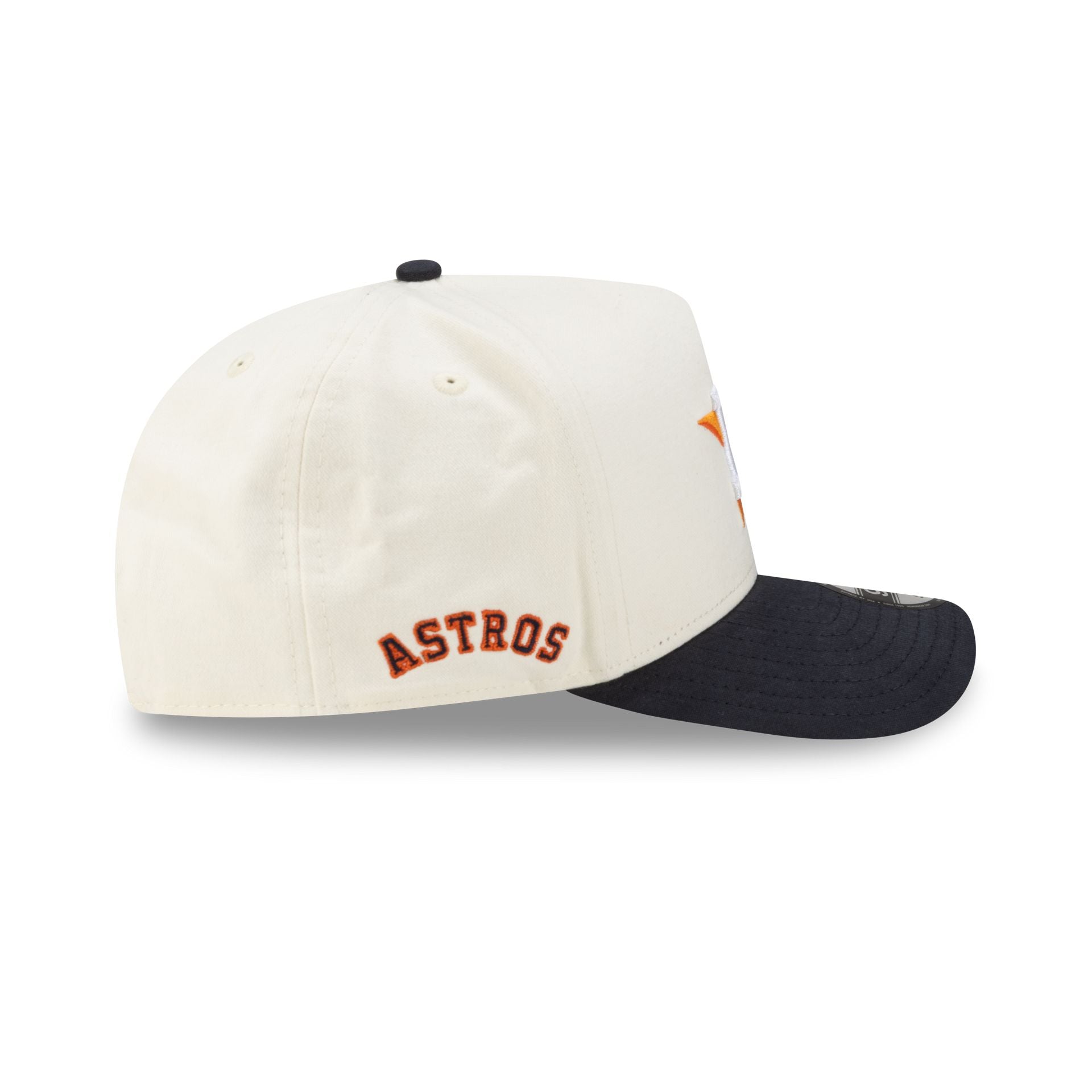 Houston Astros Cotton Brush Chrome Pre-Curve 9FIFTY A-Frame Snapback Hat