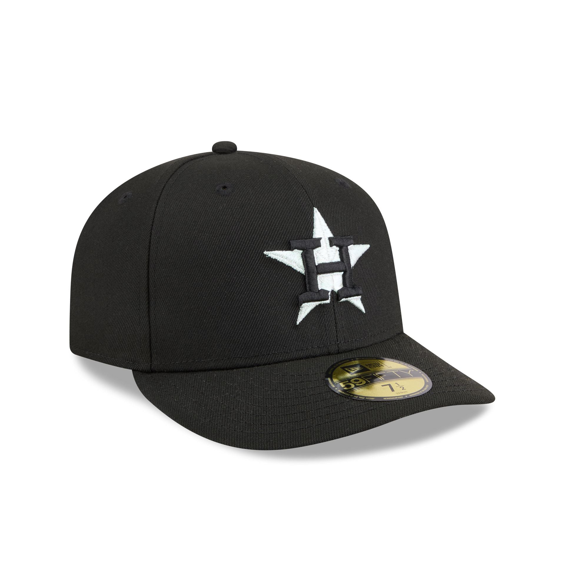 Houston Astros Black Pre-Curve 59FIFTY Fitted Hat