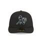Athletics Black Pre-Curve 59FIFTY Fitted Hat