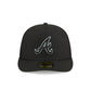 Atlanta Braves Black Pre-Curve 59FIFTY Fitted Hat