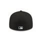 Atlanta Braves Black Pre-Curve 59FIFTY Fitted Hat