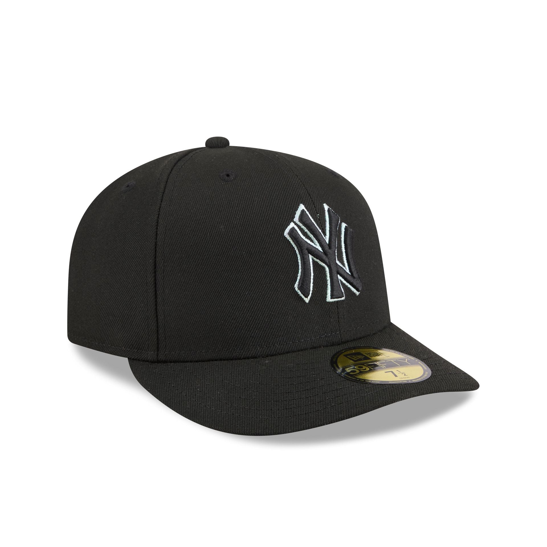 New York Yankees Black Pre-Curve 59FIFTY Fitted Hat