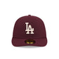 Los Angeles Dodgers Maroon Pre-Curve 59FIFTY Fitted Hat