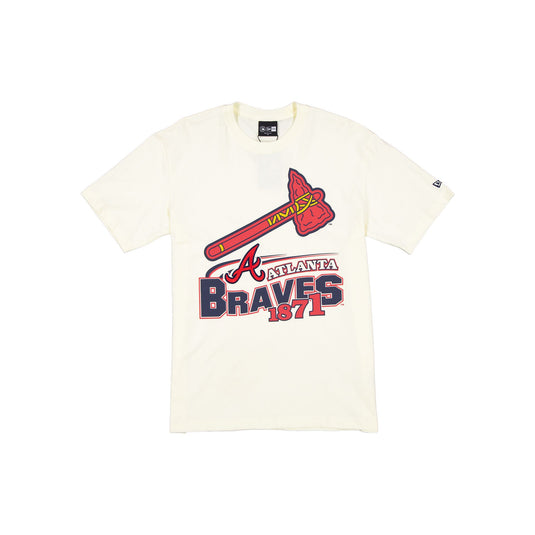 Atlanta Braves Retro Chrome White T-Shirt - New Era Cap