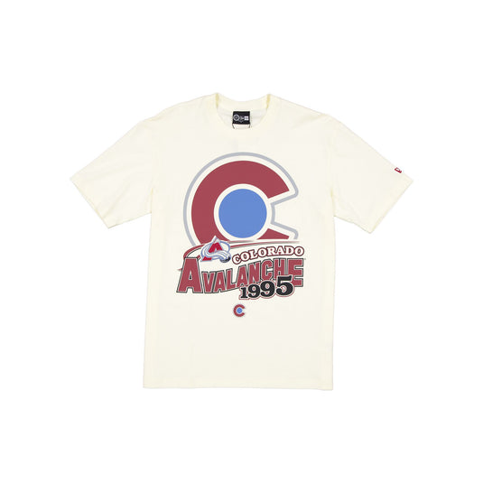 Colorado Avalanche Retro Chrome White T-Shirt - New Era Cap