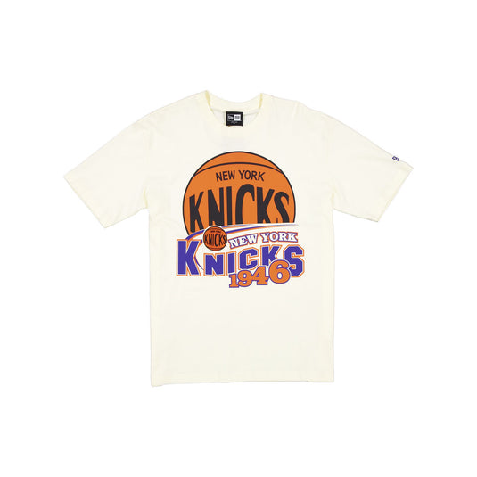 New York Knicks Retro Chrome White T-Shirt - New Era Cap