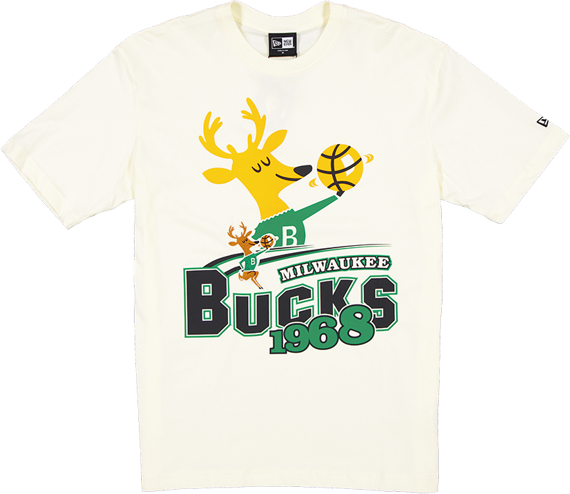 Milwaukee Bucks Retro Chrome White T-Shirt