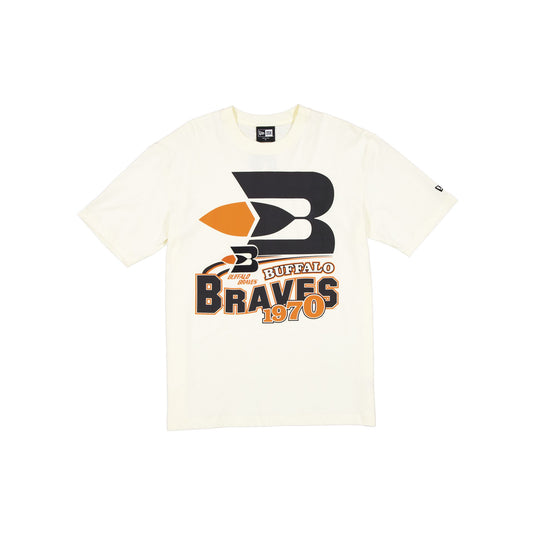 Buffalo Braves Retro Chrome White T-Shirt - New Era Cap