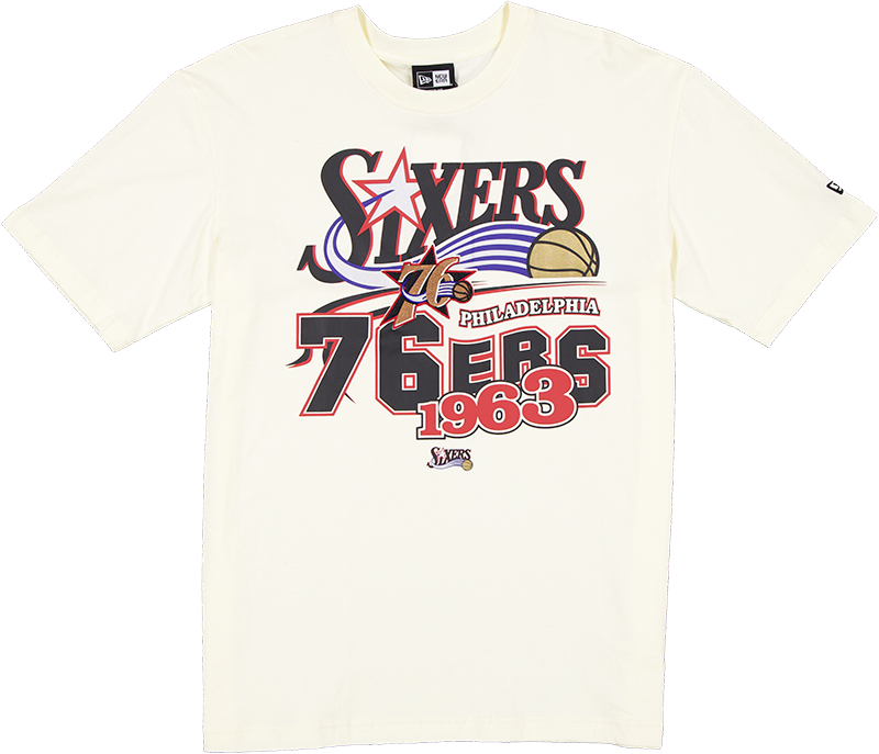 Philadelphia 76ers Retro Chrome White T-Shirt