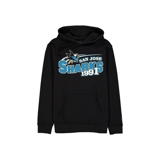San Jose Sharks Retro Black Hoodie - New Era Cap