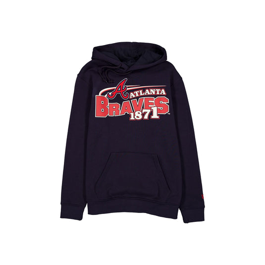 Atlanta Braves Retro Black Hoodie - New Era Cap