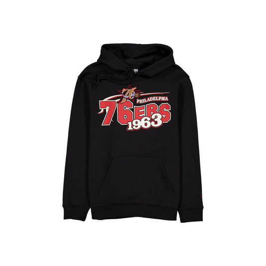 Philadelphia 76ers Retro Black Hoodie - New Era Cap