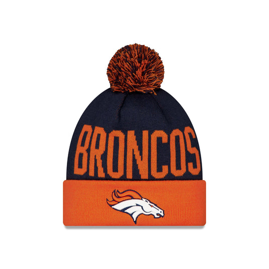 Denver Broncos London Game Pom Knit Hat - New Era Cap