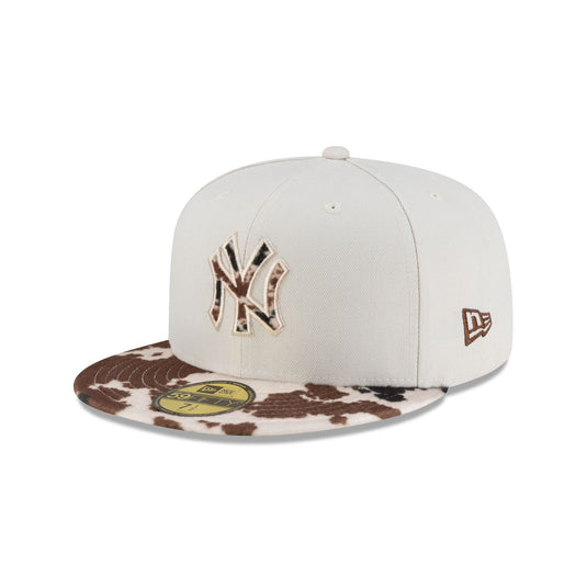 New York Yankees Cow Print Visor 59FIFTY Fitted Hat - New Era Cap