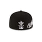 Chicago White Sox Script Black and White 59FIFTY Fitted Hat