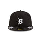 Detroit Tigers Script Black and White 59FIFTY Fitted Hat