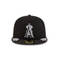 Los Angeles Angels Script Black and White 59FIFTY Fitted Hat