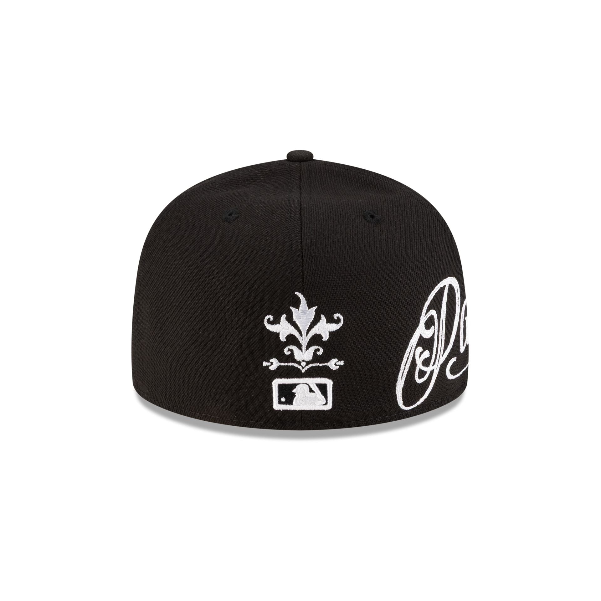 San Diego Padres Script Black and White 59FIFTY Fitted Hat