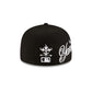 New York Yankees Script Black and White 59FIFTY Fitted Hat