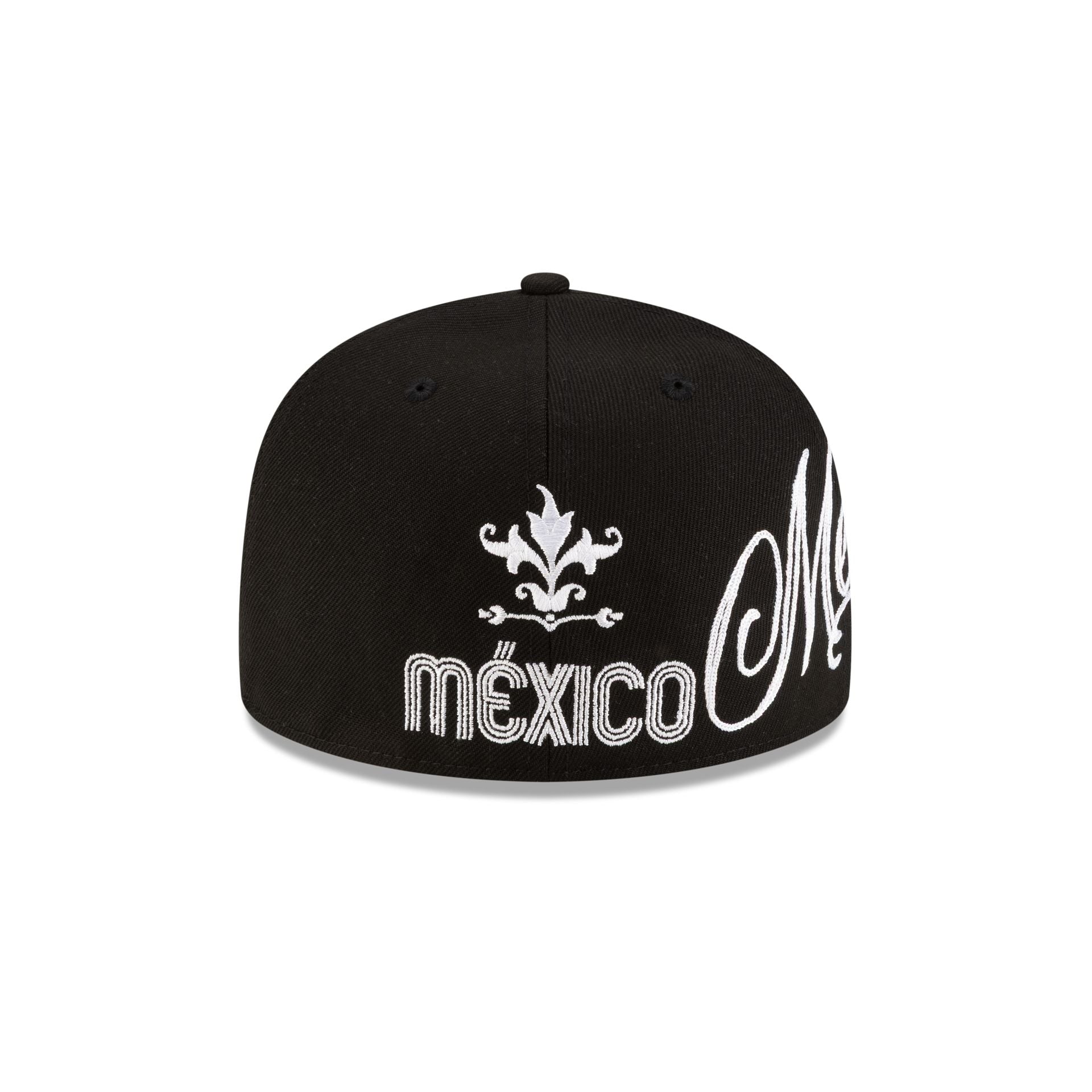 Mexico Baseball Script Black and White 59FIFTY Fitted Hat