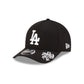 Los Angeles Dodgers Script Black and White 9FORTY M-Crown A-Frame Snapback Hat