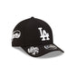 Los Angeles Dodgers Script Black and White 9FORTY M-Crown A-Frame Snapback Hat