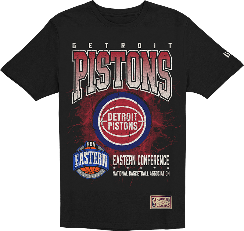 Detroit Pistons 1978-1995 Hardwood Classics Black T-Shirt