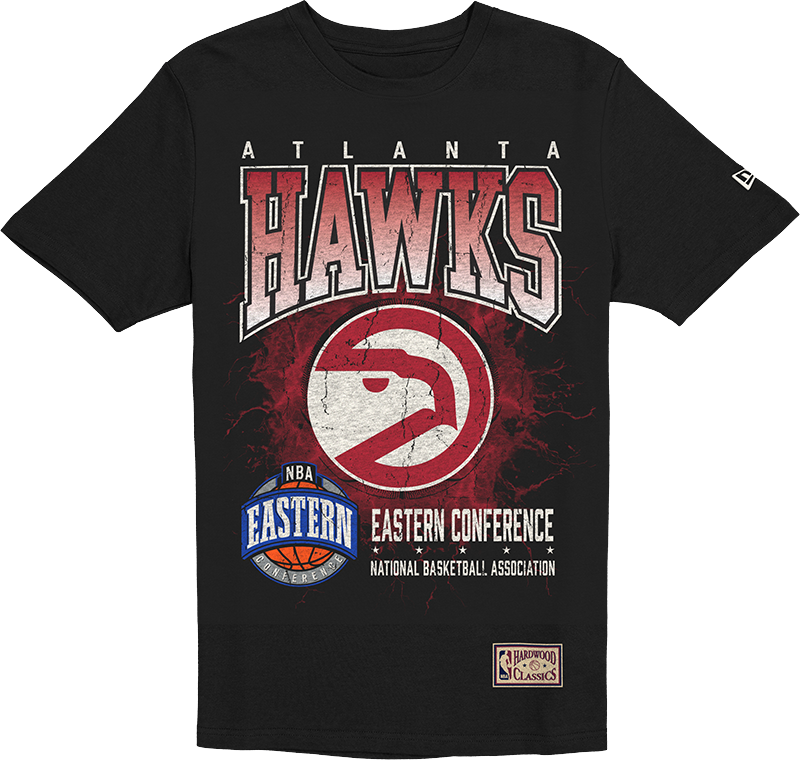 Atlanta Hawks 1972-1995 Hardwood Classics Black T-Shirt