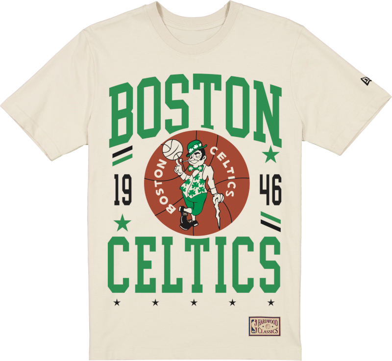 Boston Celtics 1968-1977 Hardwood Classics Chrome White T-Shirt