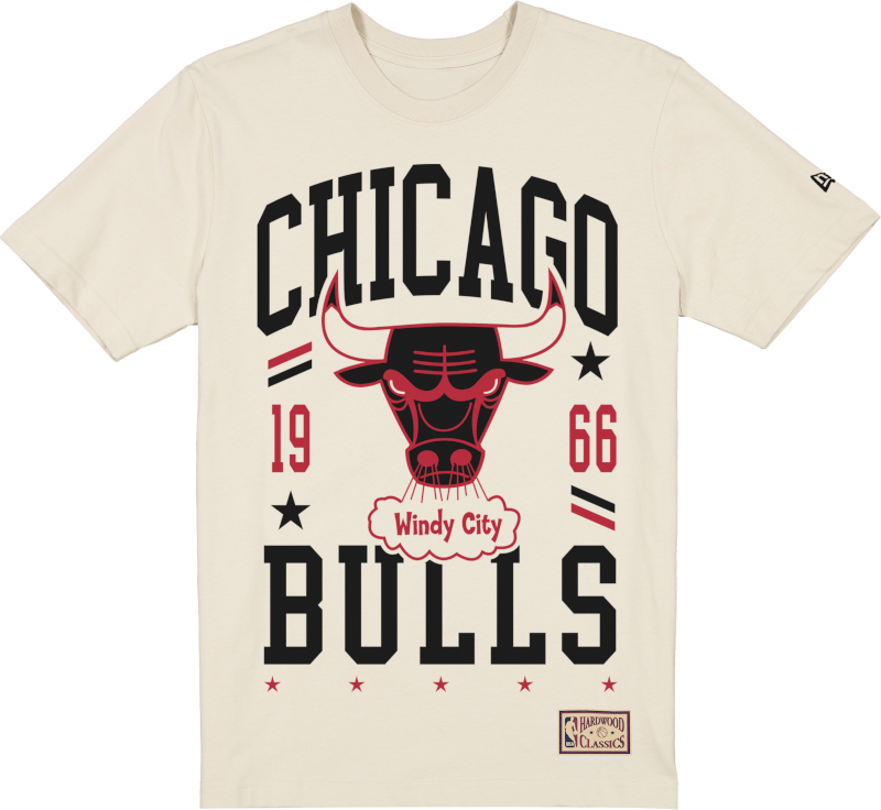 Chicago Bulls 1960-1970 Hardwood Classics Chrome White T-Shirt