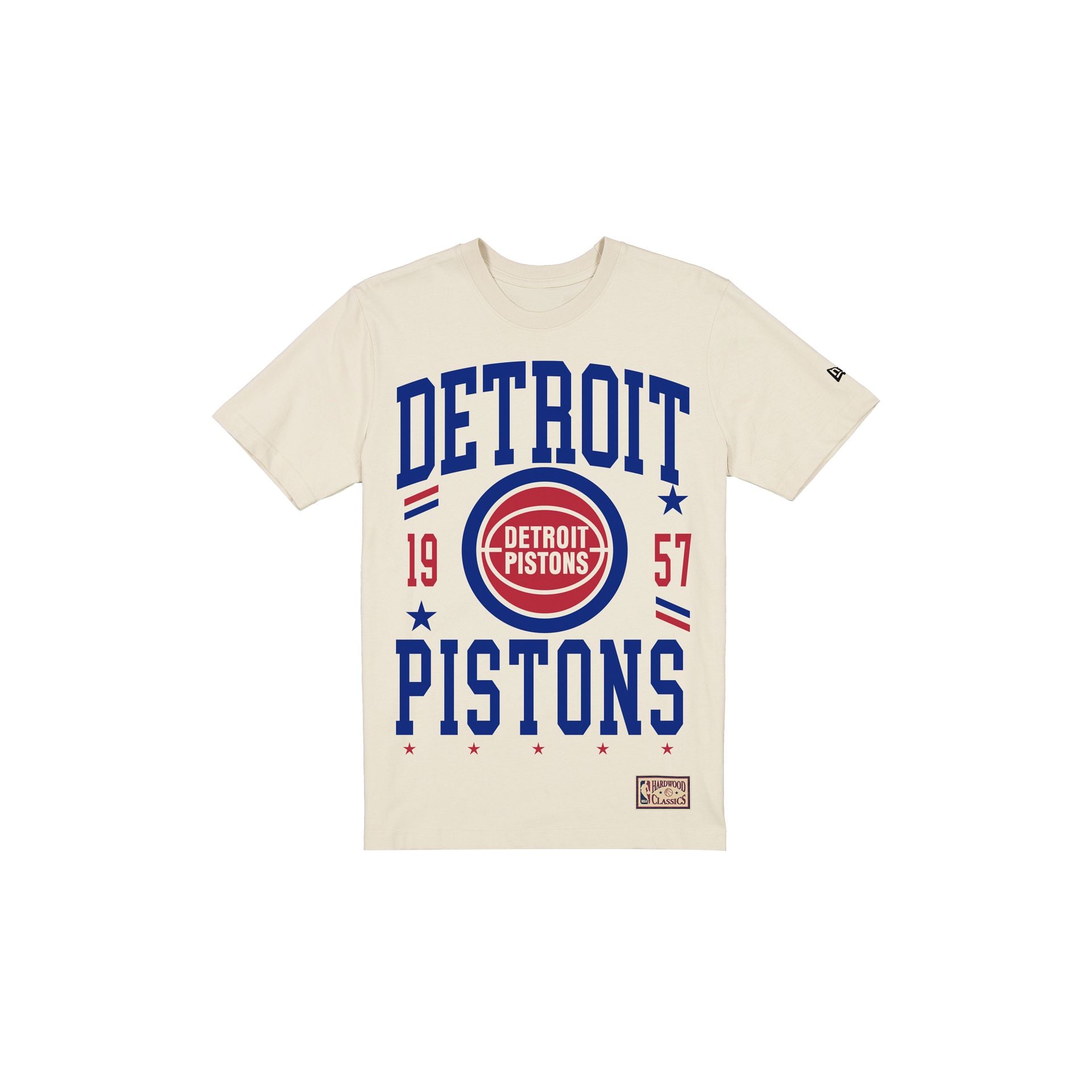 Detroit Pistons 1978-1995 Hardwood Classics Chrome White T-Shirt