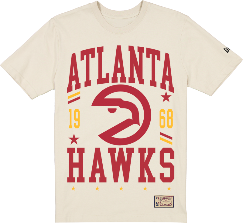 Atlanta Hawks 1972-1995 Hardwood Classics Chrome White T-Shirt