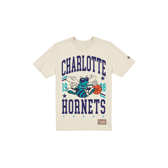 Charlotte Hornets 1988-2002 Hardwood Classics Chrome White T-Shirt - New Era Cap