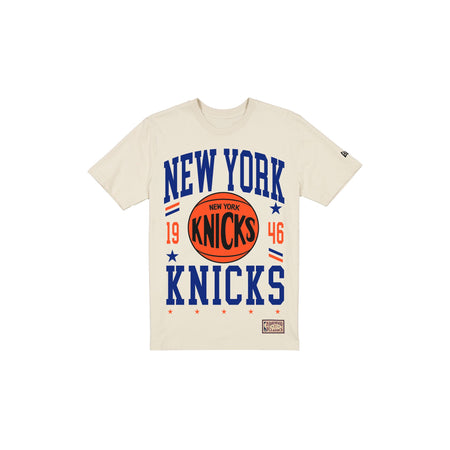 New York Knicks 1946-1963 Hardwood Classics Chrome White T-Shirt